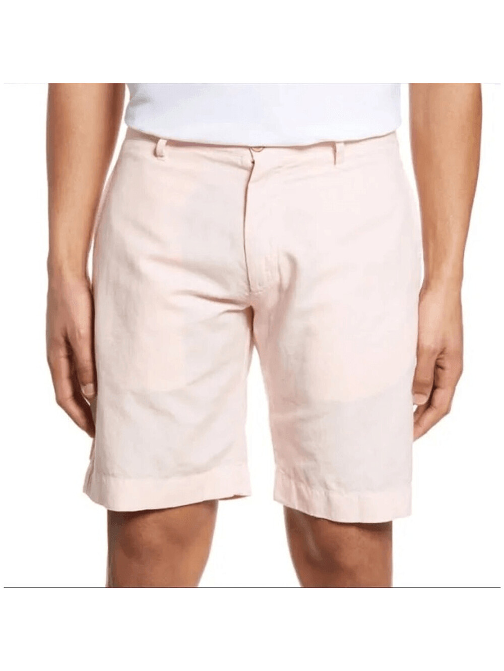 Faherty Men Malibu Chino Shorts Linen Cotton 10" Inseam Light Pink $128 NEW